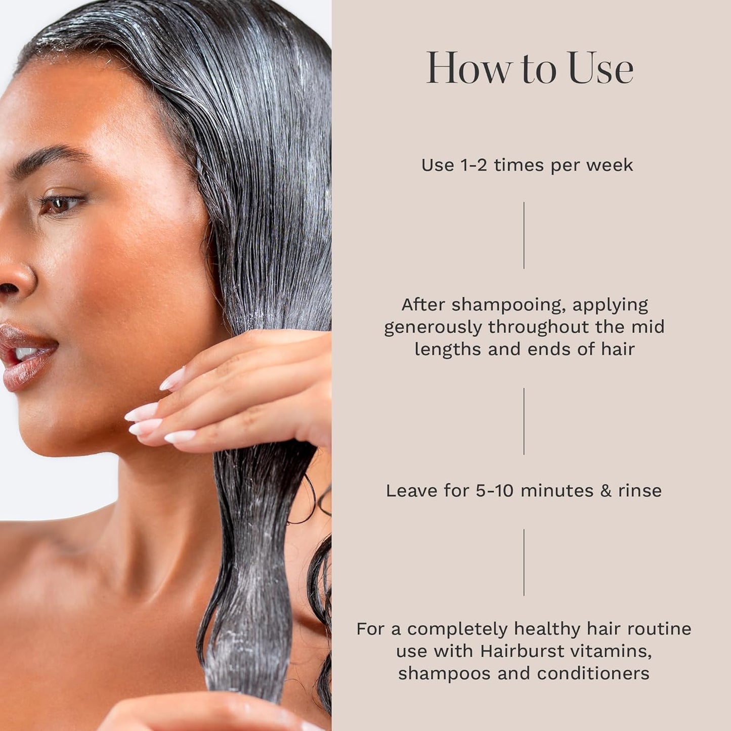 HAIR BURST Hydrating Hair Mask with Avocado Oil, Coconut & Black Oat Extract - Deep Conditioner for Hair Growth, Dry or Damaged Hair - Thickening Nourishing Hair Repair Treatment - 7.4 fl oz