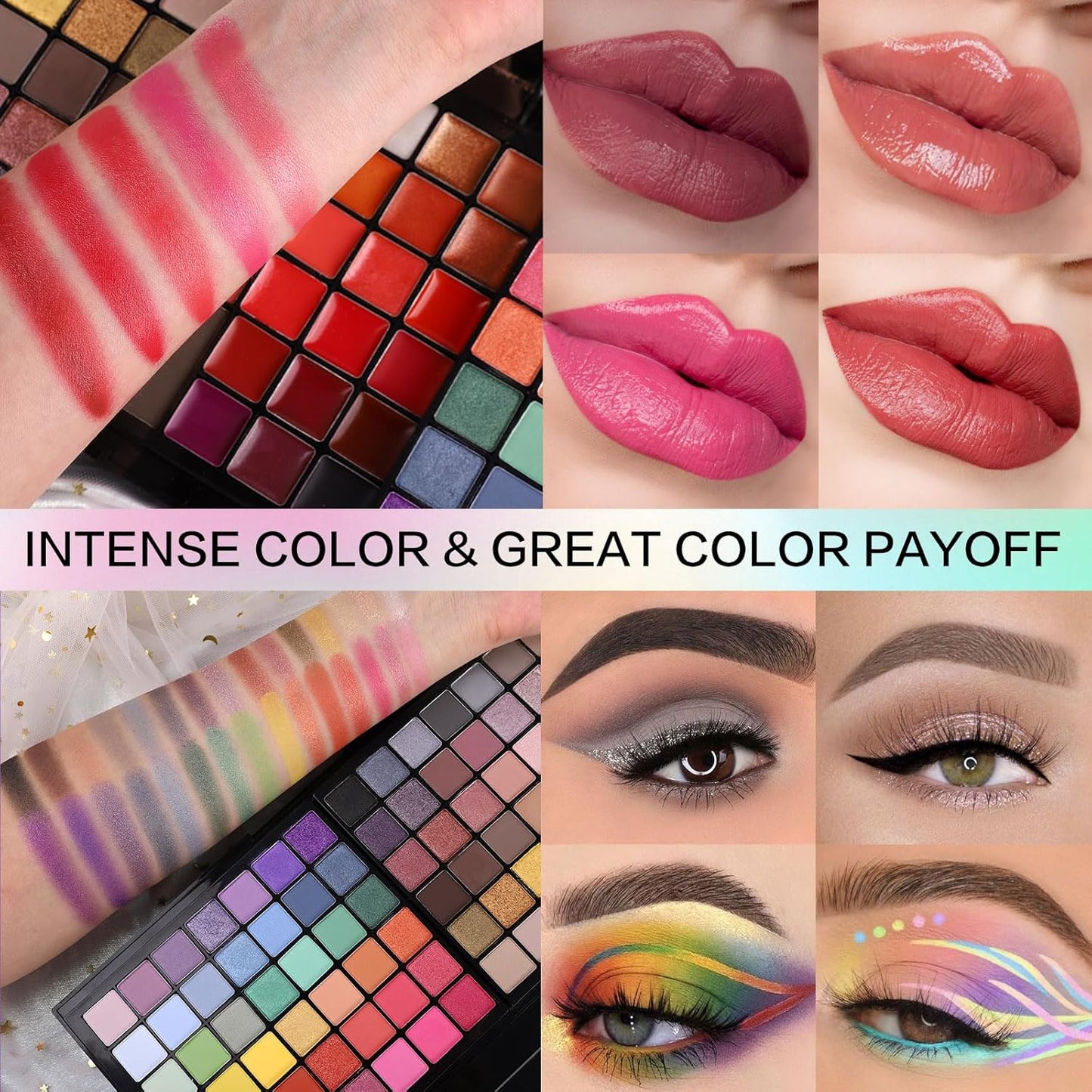 All in One Makeup Kit, Makeup Kit for Women Full Kit, Make Up Christmas Gift Set for Teen Girls- Eyeshadow Palette,Lip Gloss,Concealer,Highlighter,Blush,Eyeliner,Brow Powder & Contour