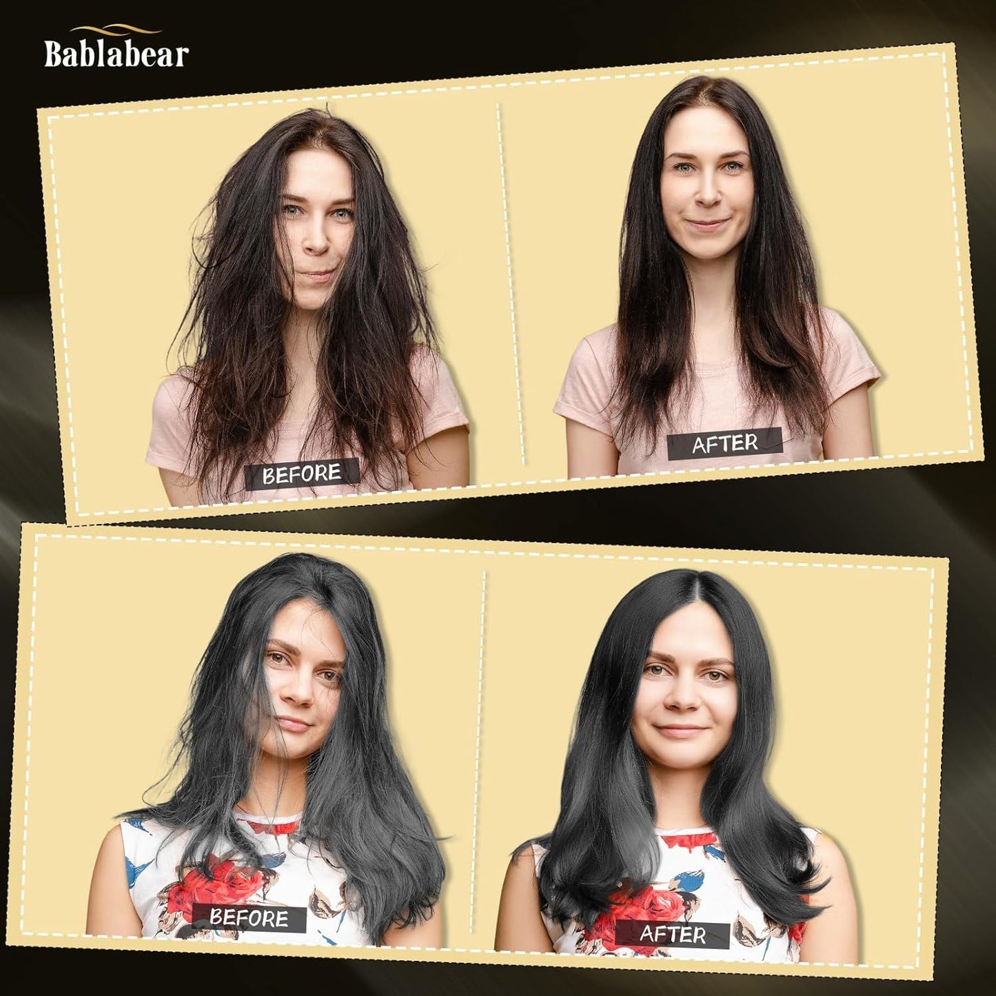 Bablabear Hair Mask for Damaged Hair,Hair Treatment for Color Treated Hair Deep Conditioner,Mascarilla Para El Cabello for Dry/Frizzy Hair.Moisturizer and Adds Shine.Hair Care for Curly Hair.500ml