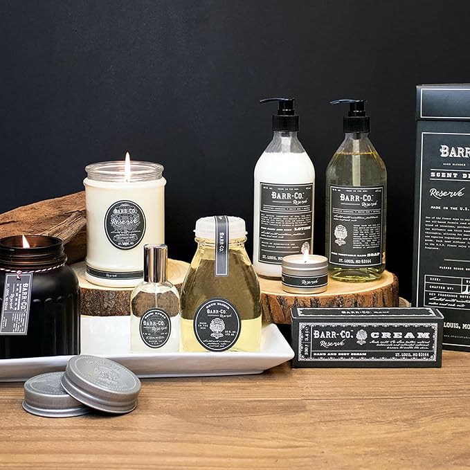 BARR-CO. Reserve Scent Shea Butter Lotion, Earthy Tobacco Scent with Woody Notes, Shea Moisturizing Lotion for Sensitive Skin, 16 fl oz