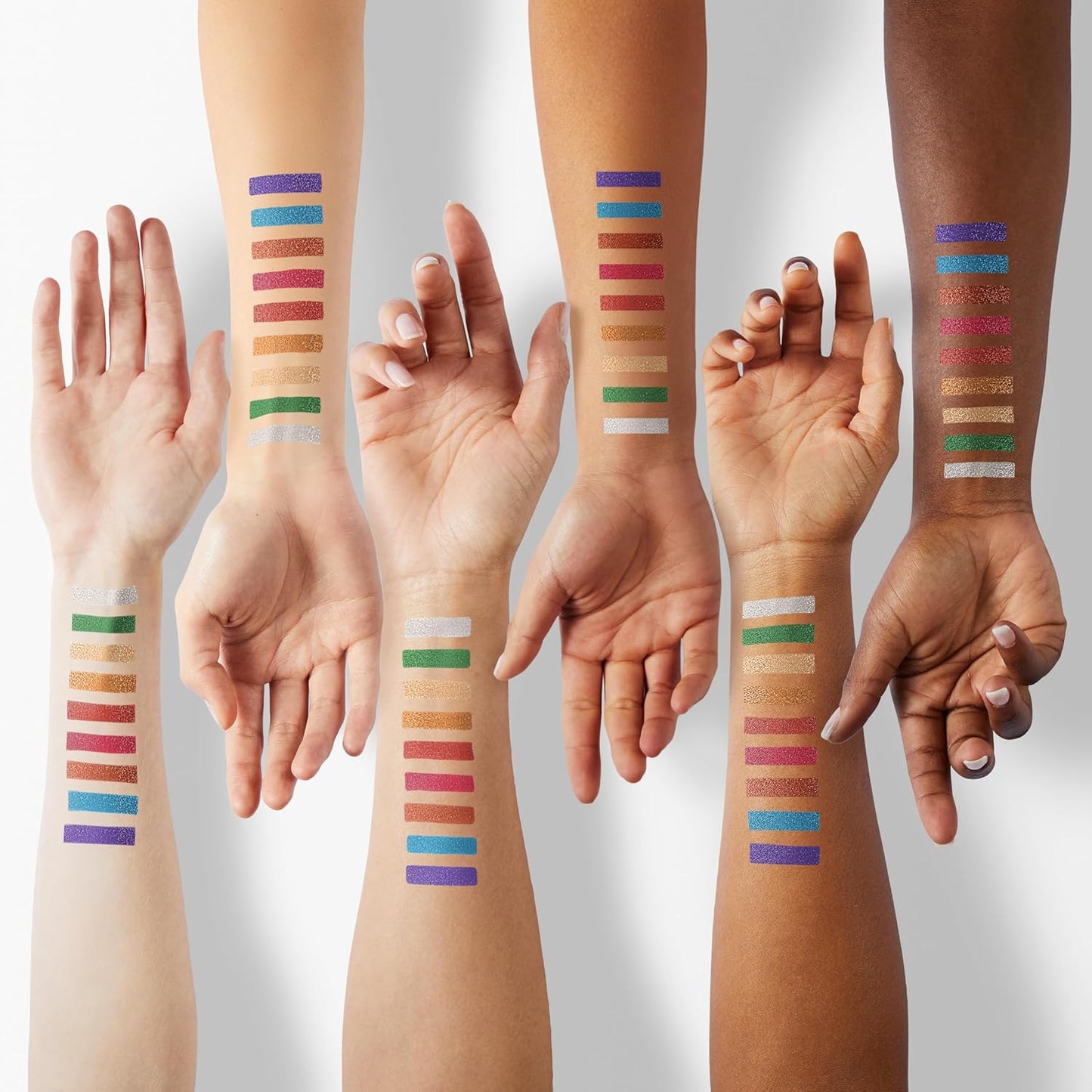 AMY'S DIARY 9 Colors Pressed Glitter Eyeshadow Palette Glitter Silver Blue Purple Gold Eyeshadow Palette, Glitter Daily Party Sparkling Eye Face Makeup Cosmetics (D1)