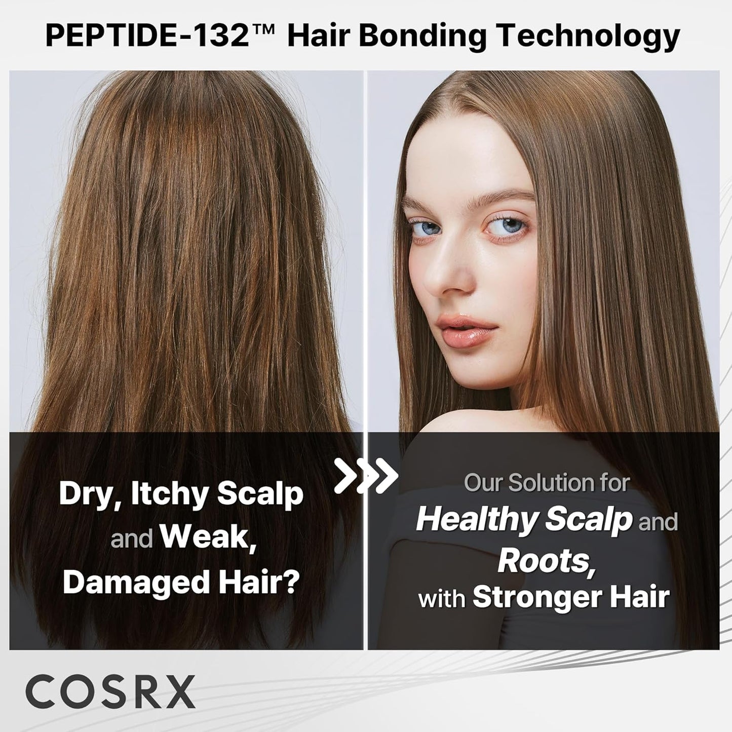 COSRX PEPTIDE 132 Hair Bonding Shampoo - Daily Scalp Treatment for Dandruff, Dry, Itchy or Flaky Scalp - Repairs & Strengthens Damaged Hair, For All Hair Types, Stocking Stuffers – 6.76 fl oz
