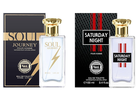 Hybrid & Company Mens 2 Pcs Saturday Night Soul Journey Eau De Perfum Vaporisateur Natural Spray