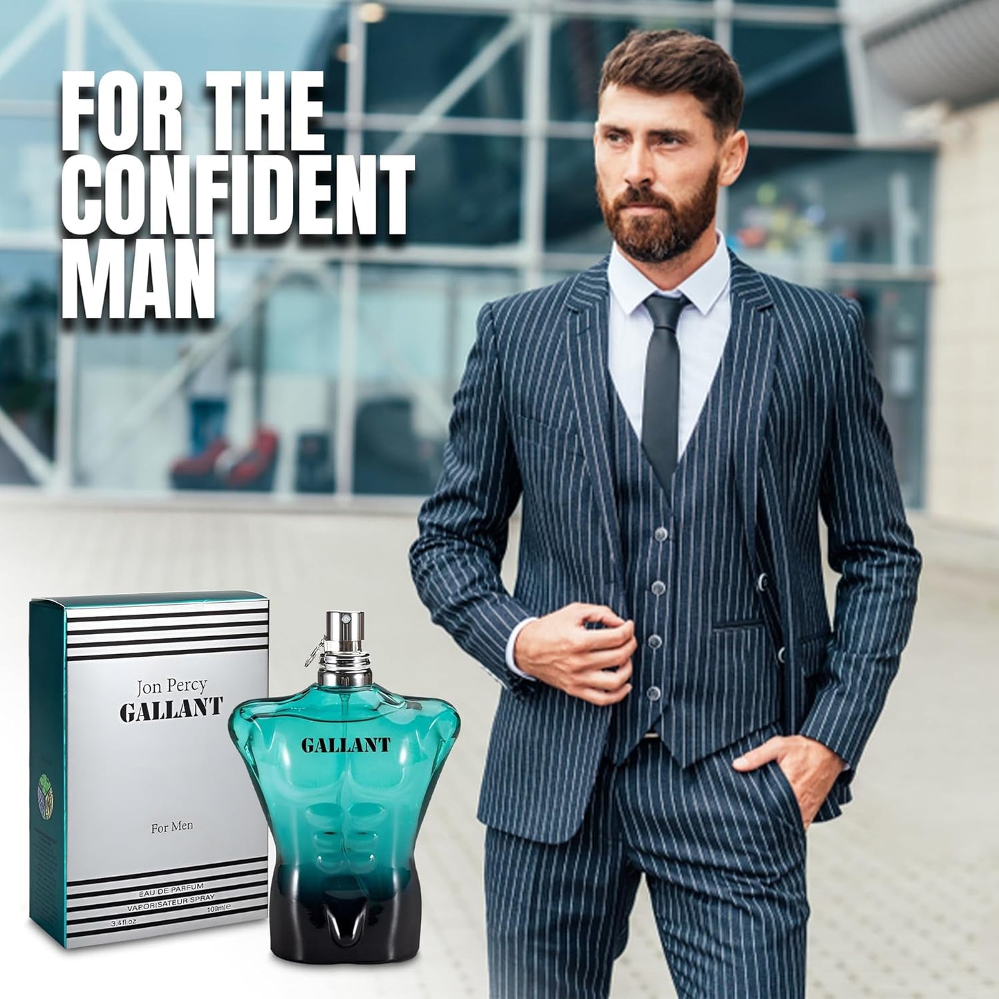 Gallant Men Cologne Fresh Scent Eau De Toilette Spray, Fragrance For Men Long-Lasting Cologne Choice For Daily Wear Elegant 100ml Bottle