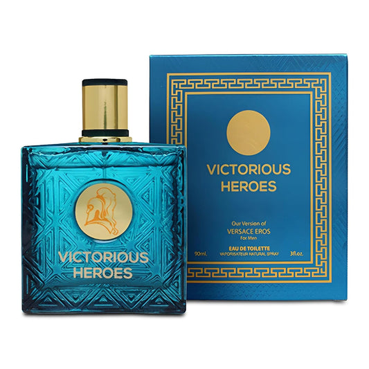Victorious Heroes Sensual Woody Fragrance for Men | Long Lasting Cologne Aromatic Scent, Eau de Parfum Natural Spray - Great Holiday Gift, 3.4 Fl Oz/100 Ml