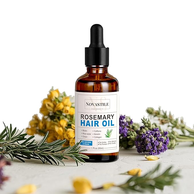 Pure Natural Organic Rosemary Essential Oil, Treats Hair Care Scalp Growth Loss Keratin Collagen Argan Tea Tree Oil Lightweight