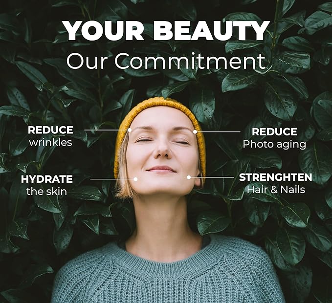 Marine Collagen and Hyaluronic Acid Supplements, Aloe Vera Leaf Gel and Vitamin E Collagen Peptides Pills–Collagen Supplements With Hyaluronic Acid for Hair Skin Nails-90 Collagen Caps