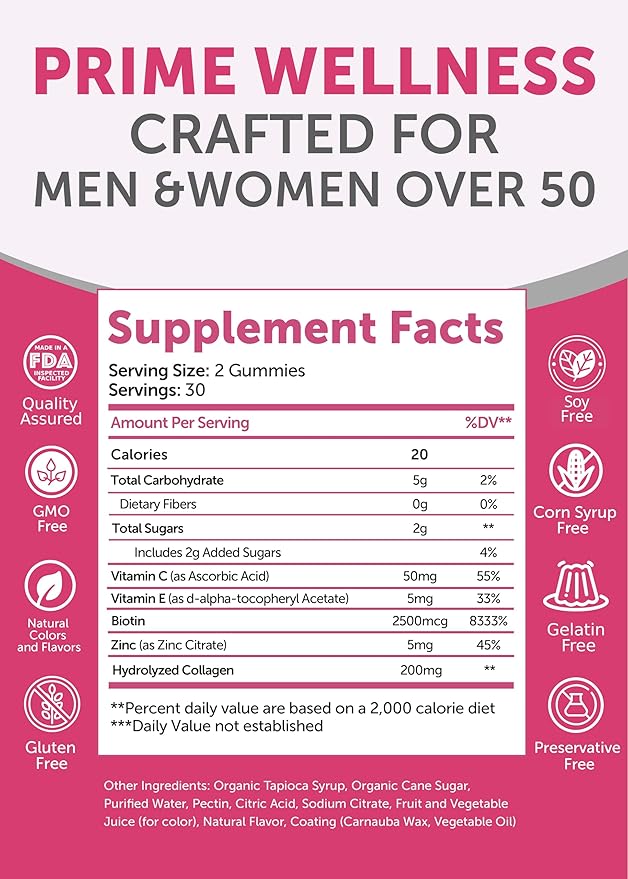 Lunakai USA Made Collagen & Multivitamin Gummies Bundle for Women 50+ – Supports Skin, Hair, Nail, Joint, Heart, Bone & Immune Health – 60ct Each