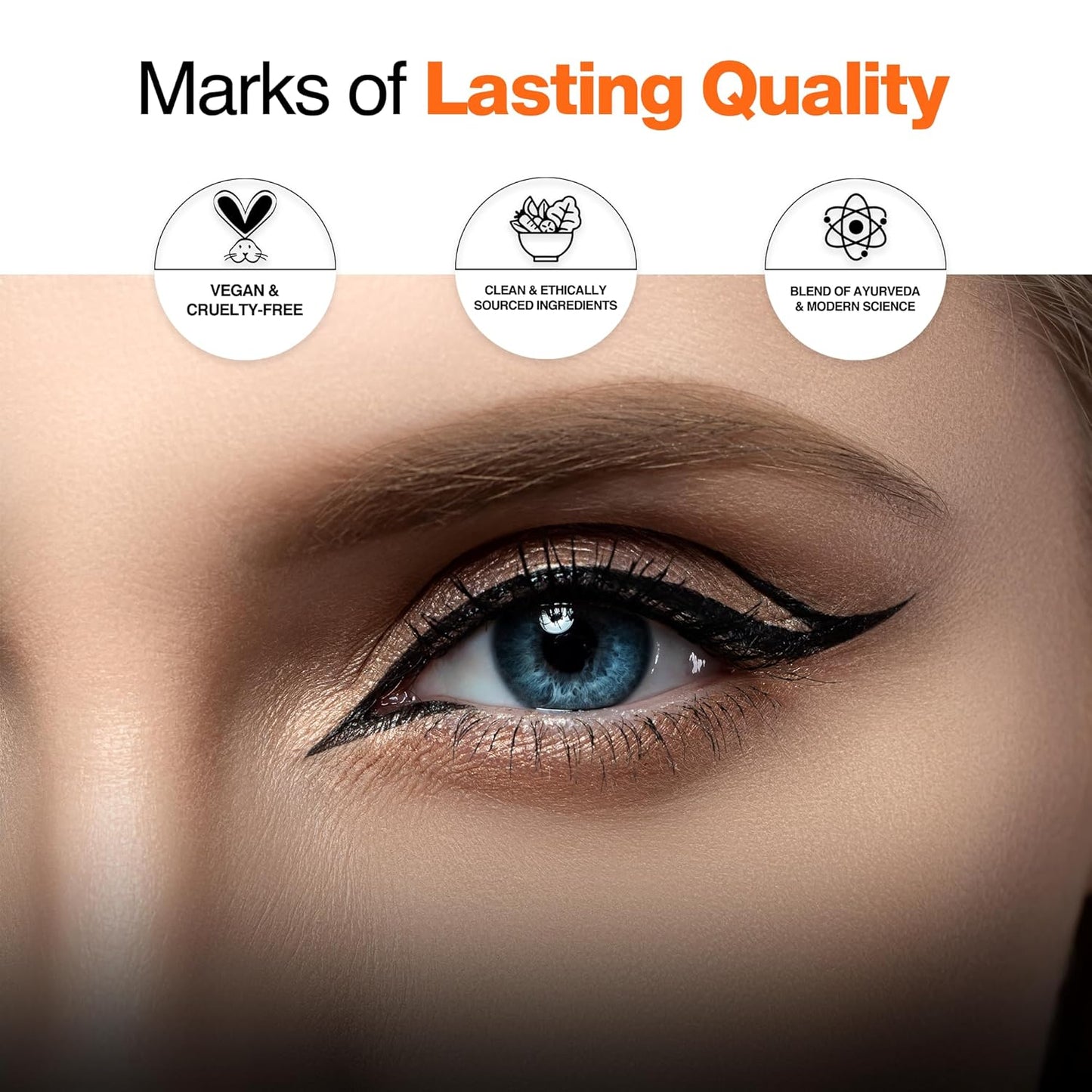 Nourish Mantra's All-Day Liquid Eyeliner 3ml | Formulated with Argan Oil, Vitamin E & Glycerine | Intense Pigmentation | Smudge Proof | Waterproof | Long Lasting | Matte Finish | Black Color