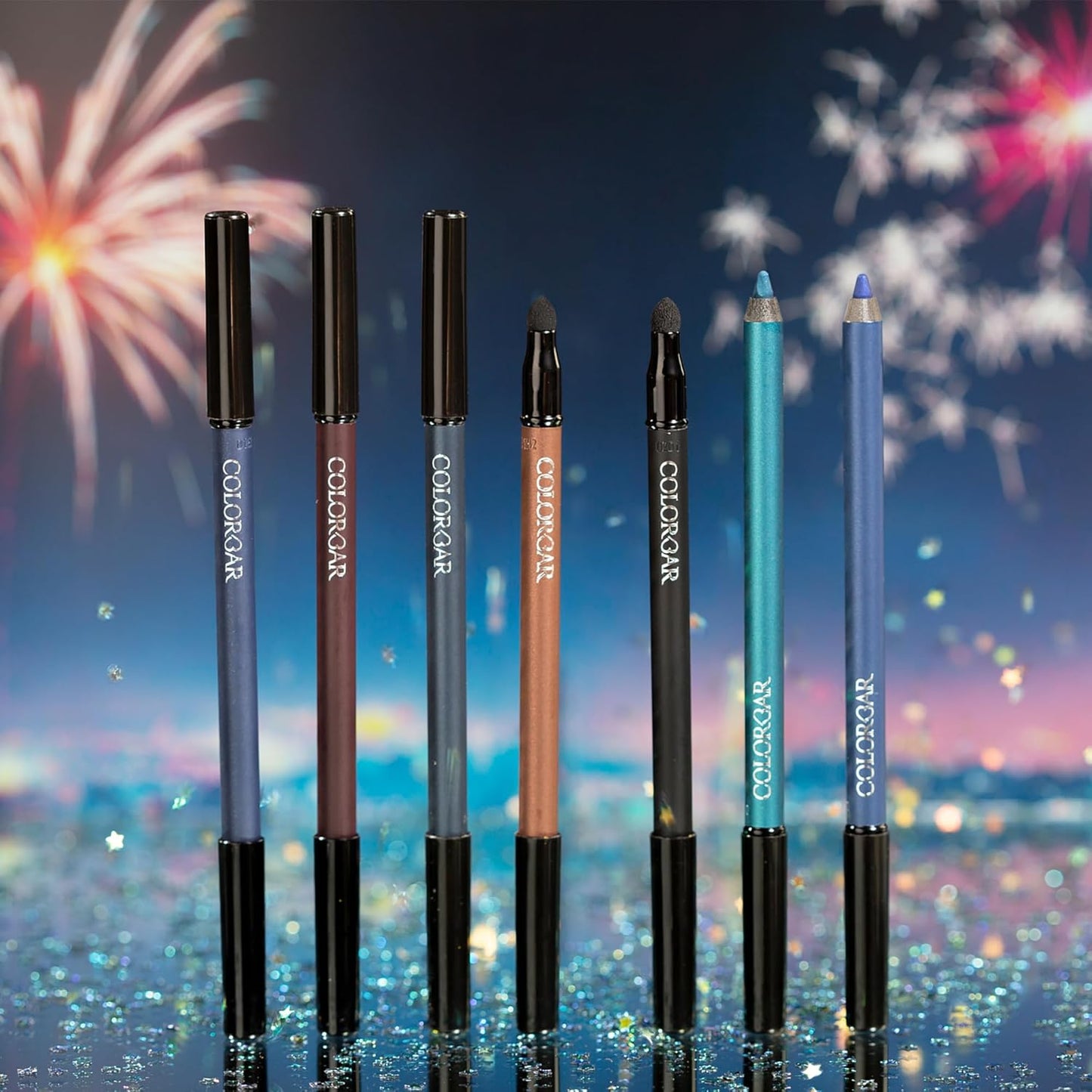 Colorbar Just Smoky Eye Pencil - Eyeliner Pencil with Built-in Smudger - Waterproof Formula - Matte Finish - 001 Just Black - 0.04 oz