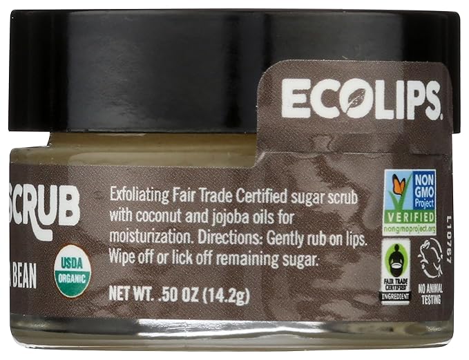 Ecolips Ecolips Organic Lip Scrub, Vanilla Bean, 0.5 Ounce