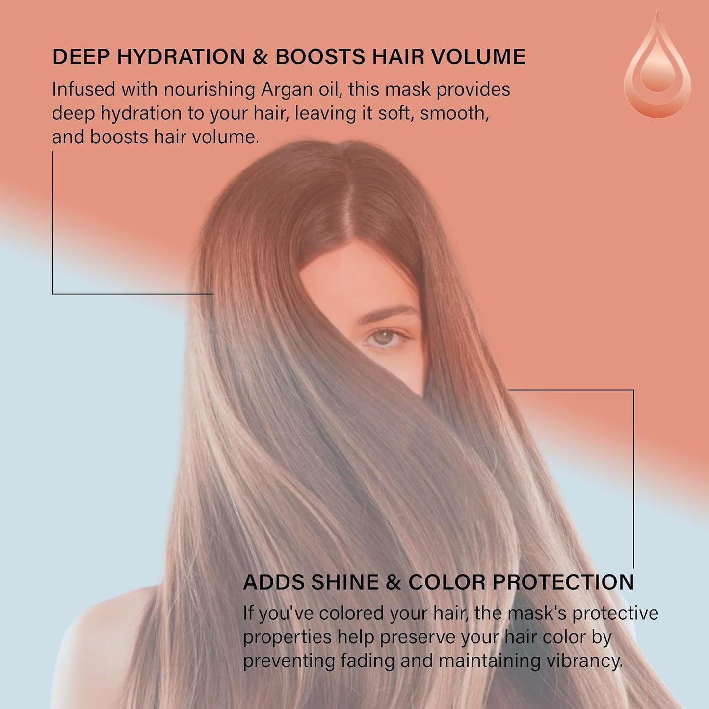 Gold Series Deep Conditioning Hair Mask - Moisturizing Treatment with Argan Oil for Dry, Damaged Hair, Volumizing Conditione (18.6 Oz)