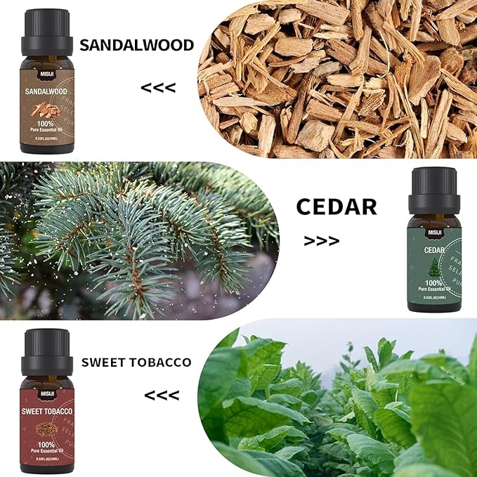 Essential Oils Set-Essential Oils for Diffuser for Home, Diffuser Oils Scents for Aromatherapy,Laundry,Candle&Soap Making,Humidifiers 6 X 10ML