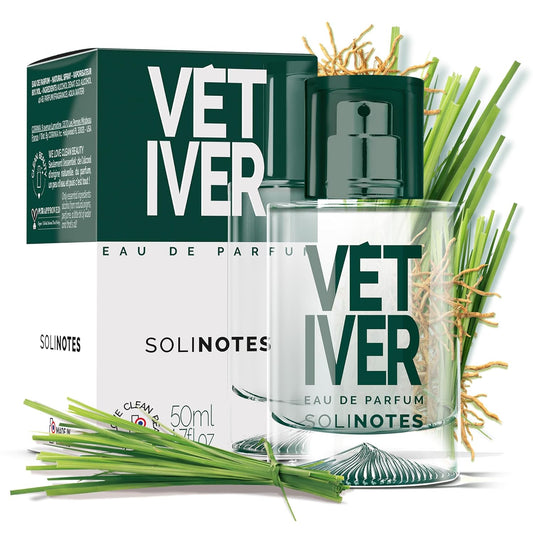 SOLINOTES Vetiver Perfume for Men - Eau De Parfum | Bold and Sensual Adventure - Made in France - Vegan - 1.7 fl.oz