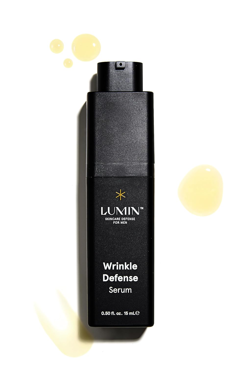 Lumin Wrinkle Defense Serum for Men Skincare | Anti-Aging Skincare with Vitamin C, Hyaluronic Acid, Ferulic Acid | Targets Fine Lines, Wrinkles, Dark Spots | Evens Skin Tone | 2 Months Supply | 15mL