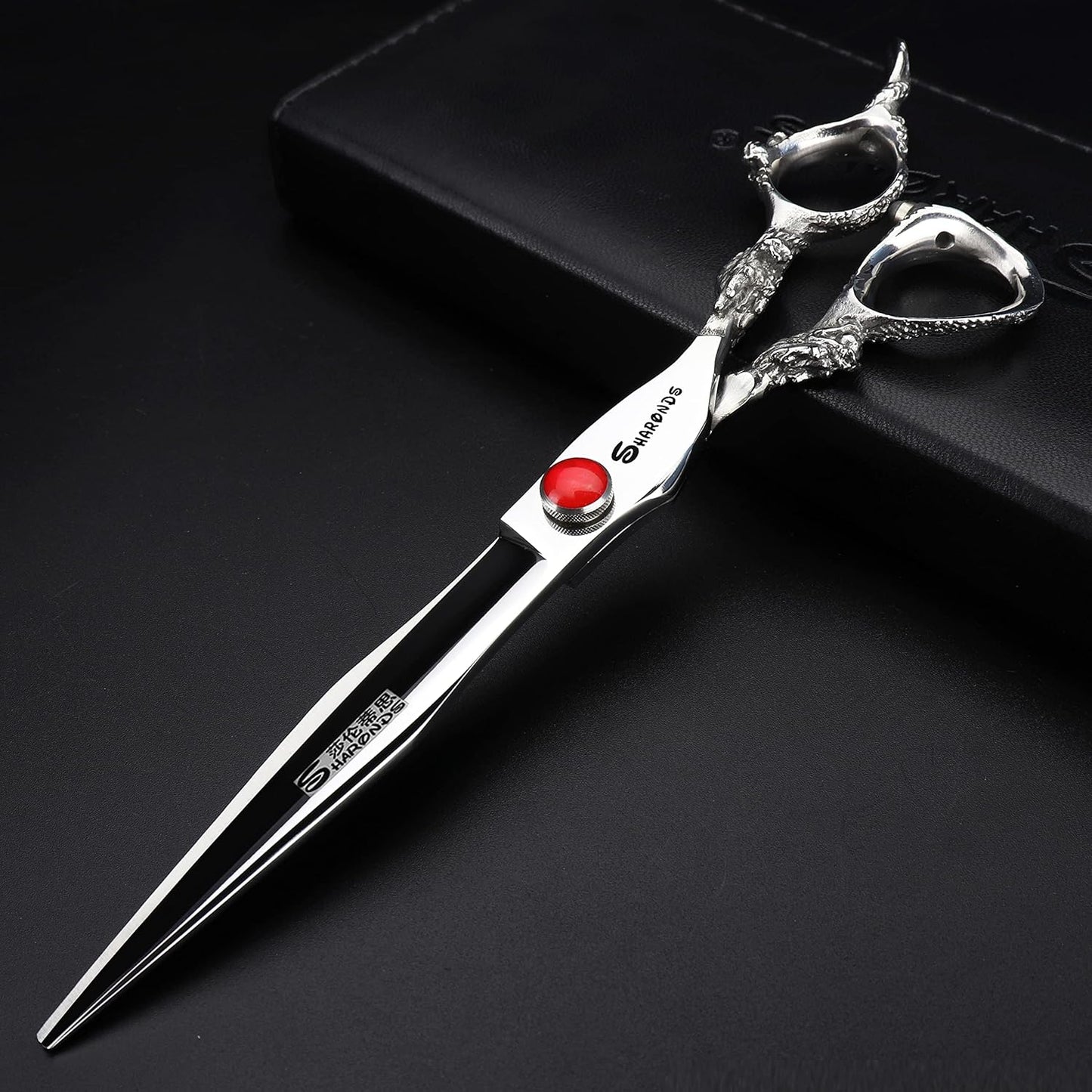 7" 7.5" 8"9" Professional Hairdressing Scissors Barber Salon Hair Cutting Dragon Shears (Large). (8 inch)