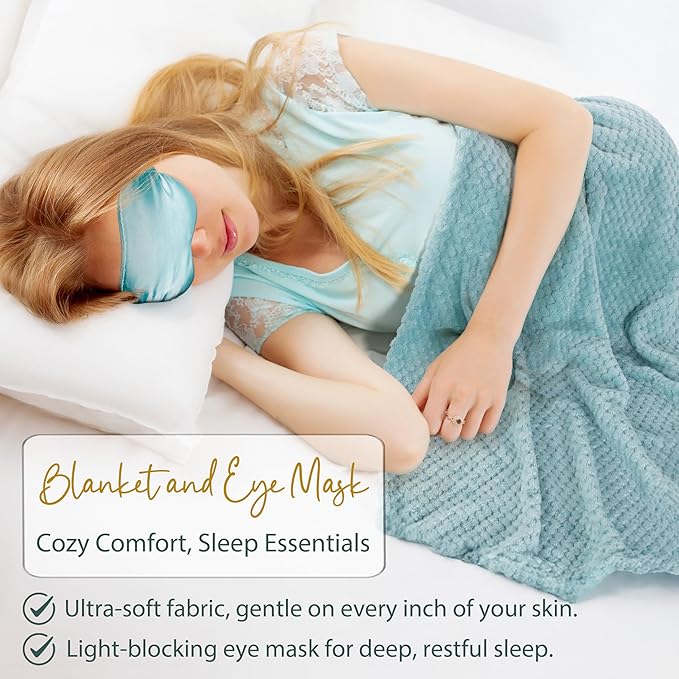 Self Care Gift Set for Women - With Bracelet, Spa Goods, Eye Mask, Blanket, Cup, Hair Tie, Socks, Mirror & Card - Unique Wellness, Birthday Gift Care Package - Get well soon gift baskets for women