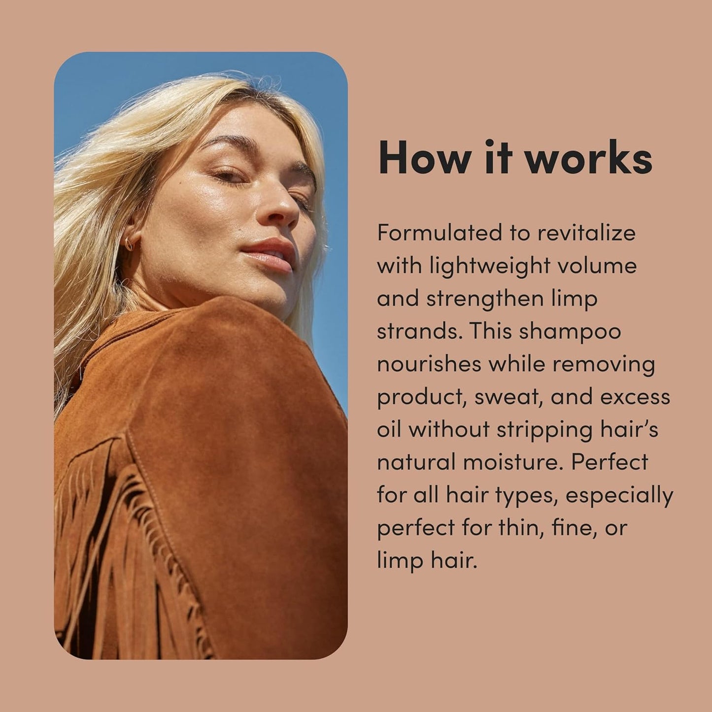 hers Full Volume Shampoo, 2 Pack - Volumizing Shampoo for Women with Biotin - Adds Lightweight Volume, Shine & Bounce - Coastal Cedar Citron - 2 x 6.4 fl oz