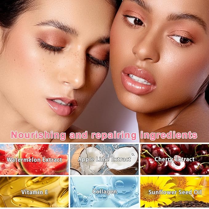 3 PCS Bee Lip Balm Lip Mask Honey Pot, Watermelon & Cherry & Coconut Lip Mask Propolis Moisturizing Lip, Hydrating Prevention Dry and Cracked Lip Scrubs Exfoliator (Watermelon & Cherry & Coconut)