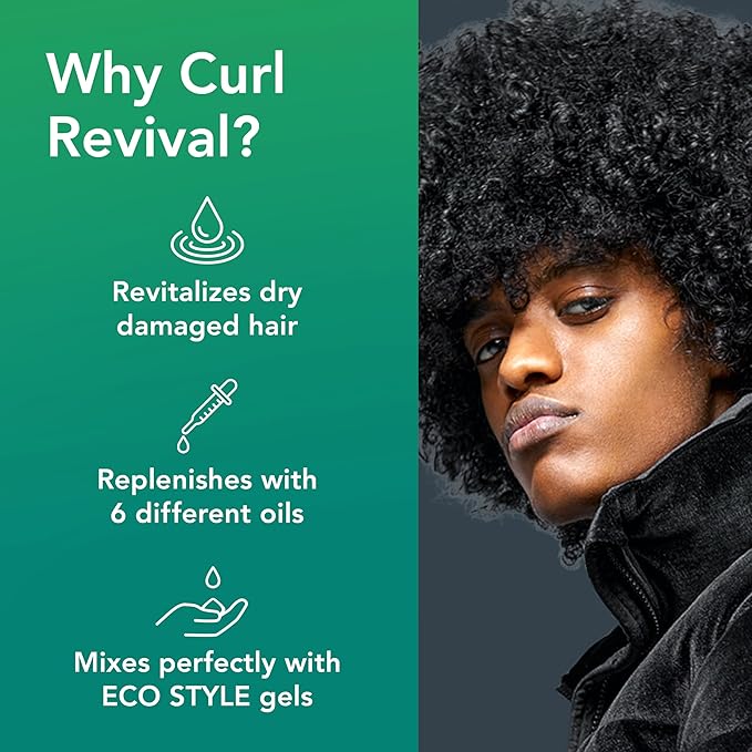 Eco Style Olive Oil 16 Ounce and Curl Revival Serum