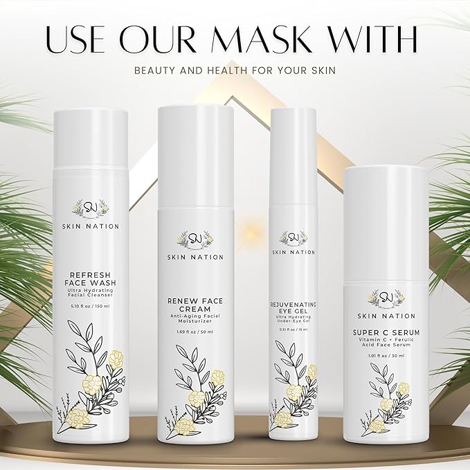 Skin Nation Magic Masque, Hydrating Night Mask with Hyaluronic Acid & Botanicals, Plant-Based Overnight Mask for Dry Skin, Smooth Texture & Radiant Glow, 1.7 oz