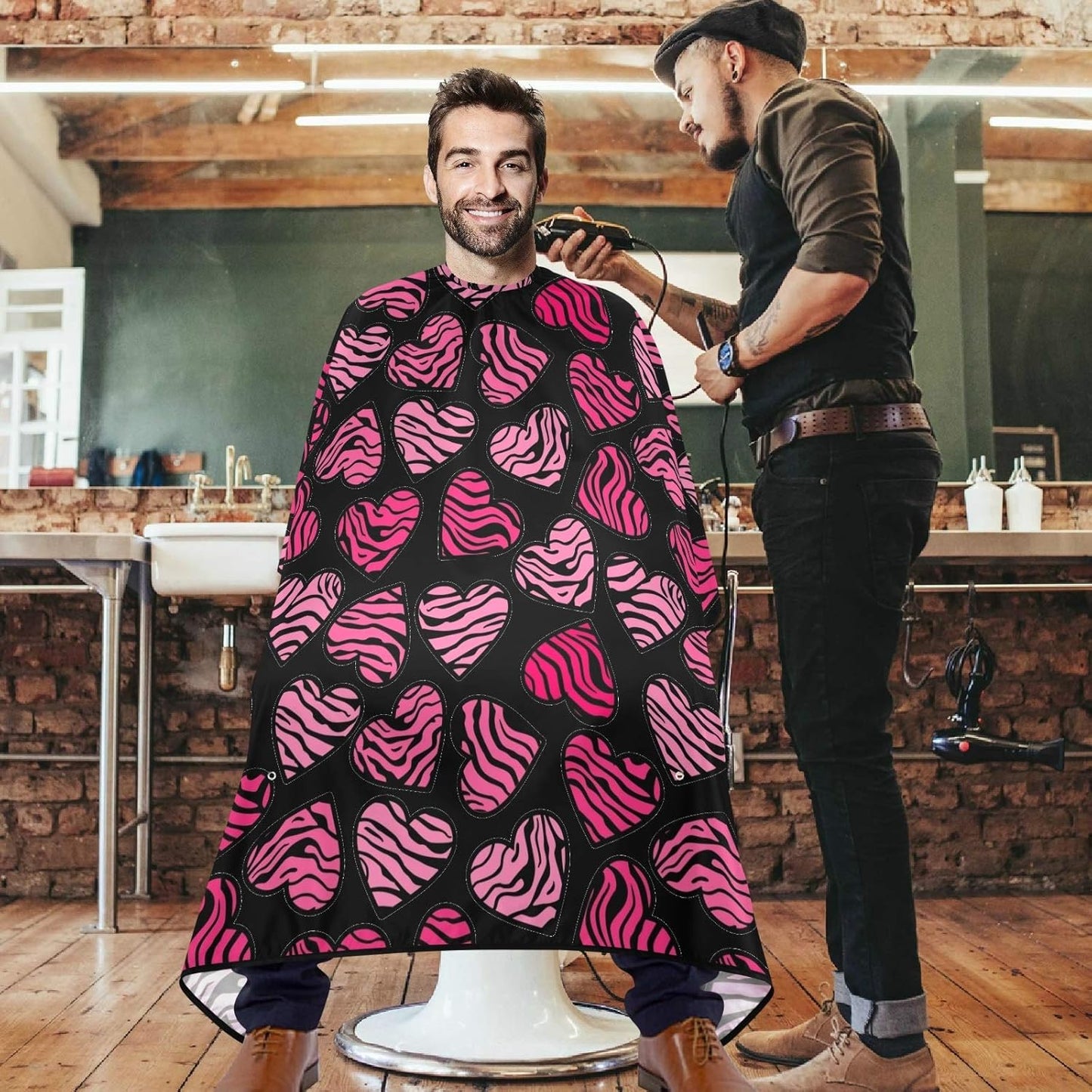 visesunny Professional Barber Cape Polyester Hair Cutting Clippings Catcher Grooming Cape Apron for Shaving Trimming For Men