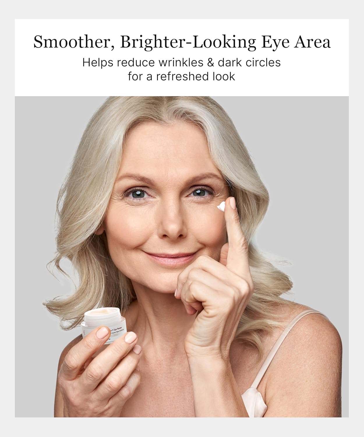 Eye Cream Anti Aging Solution – 8-in-1 Renew Cream with MHCsc Technology – Under Eye Cream for Dark Circles - Reduces Puffiness, Fine Lines, Wrinkles – With Peptides & Cucumber - 0.5 oz