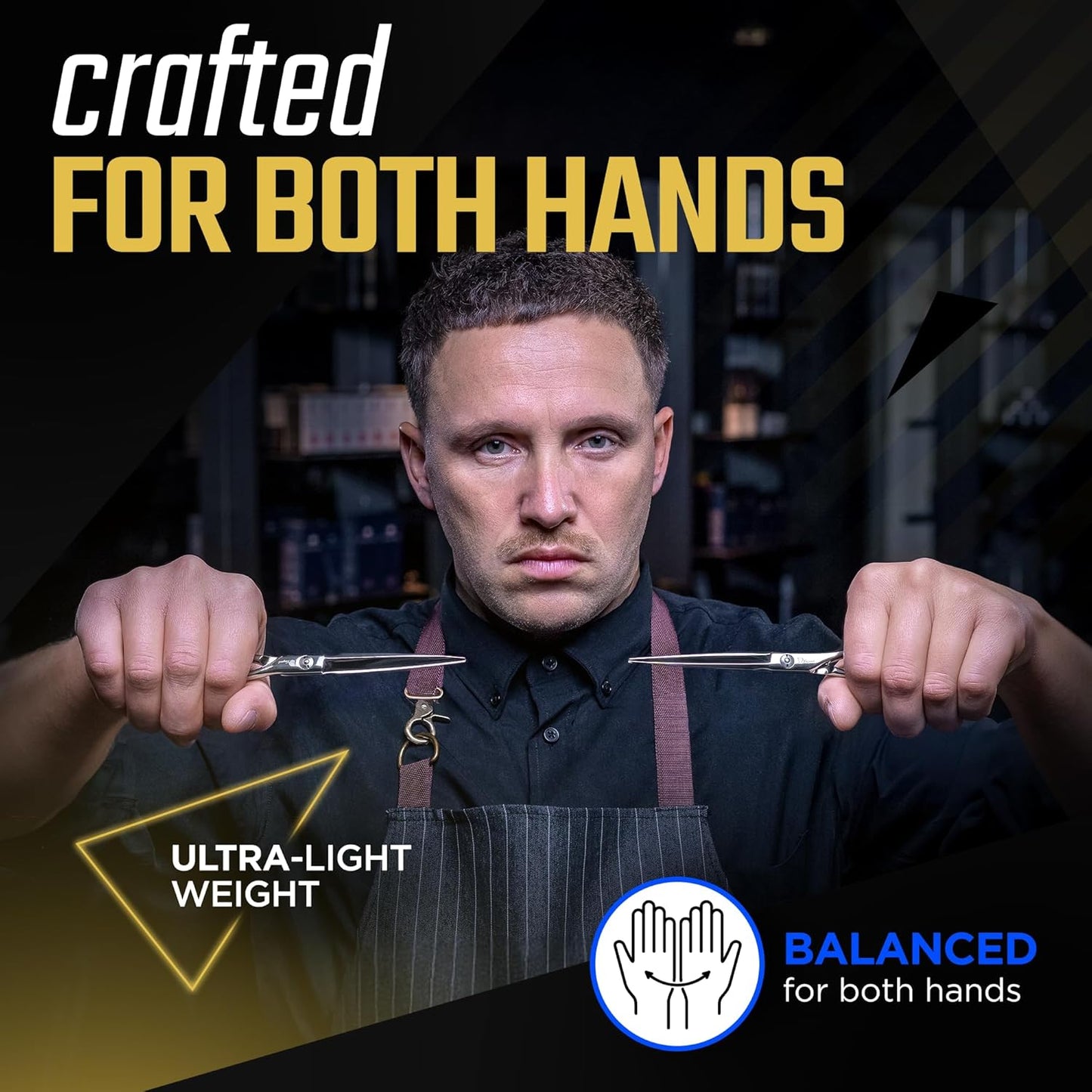 Fagaci Professional Hair Cutting Scissors 4.5” Super Sharp Thin Blades, 440C Steel for Maximum Precision Hair Scissors for Women & Men, Lightweight Hair Shears for Hair Cutting, Barber Scissors