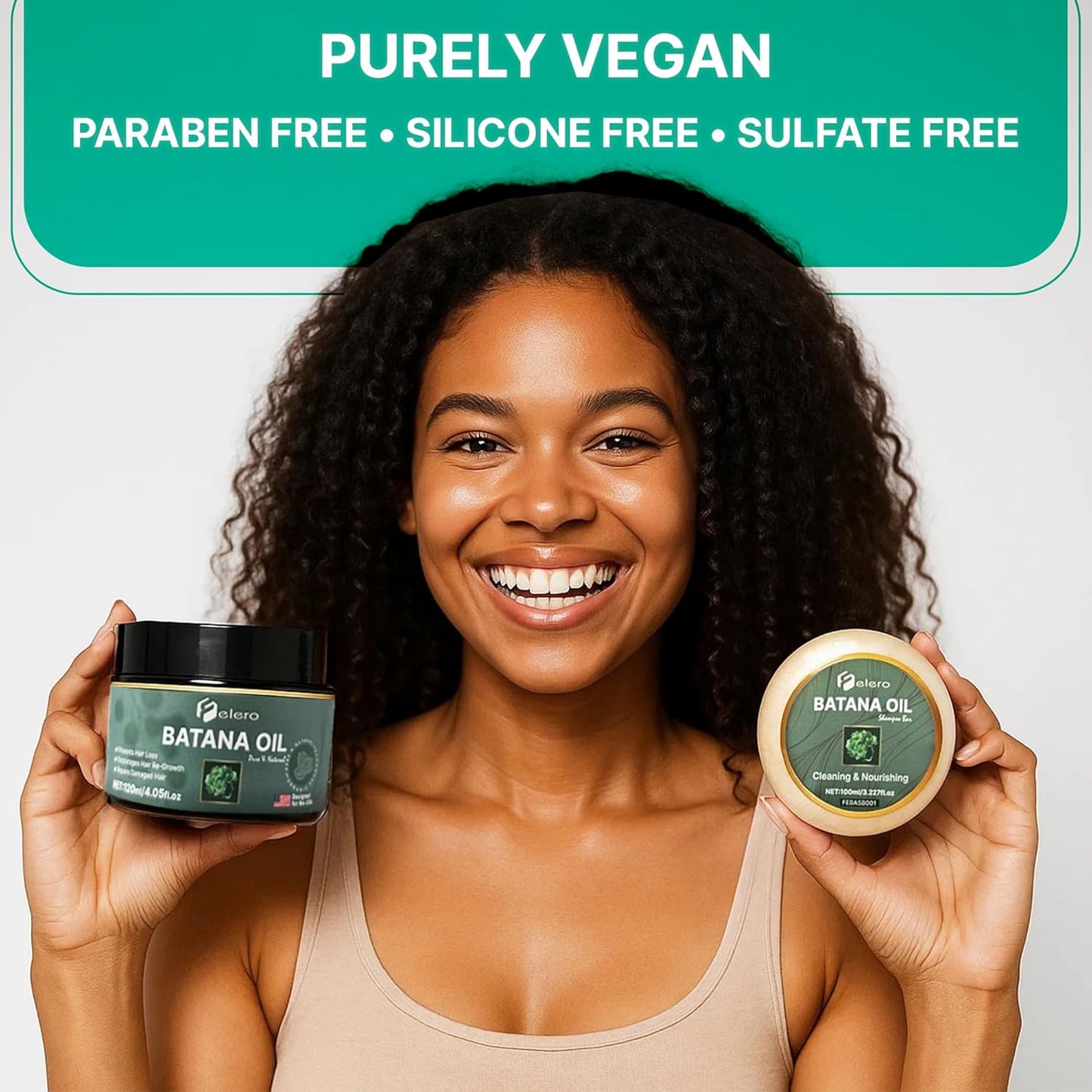 Raw Batana Oil for Hair Growth 4.05 oz and Batana Bar 3.22 oz - Pure Organic Treatment from Honduras by Dr. Sebi for Thicker, Stronger Hair and Hair Loss Prevention for All Hair Types by Felero