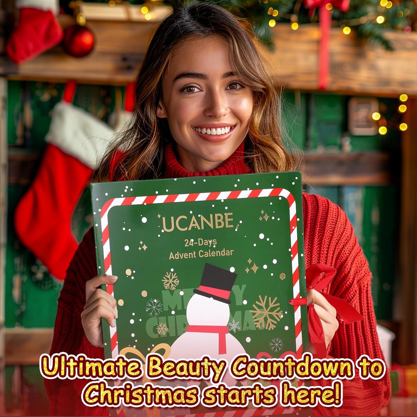 UCANBE Makeup Advent Calendar 2025 for Women Teens Girls, 24 Piece Christmas Holiday Gift Sets, Beauty & Cosmetic Surprises Countdown