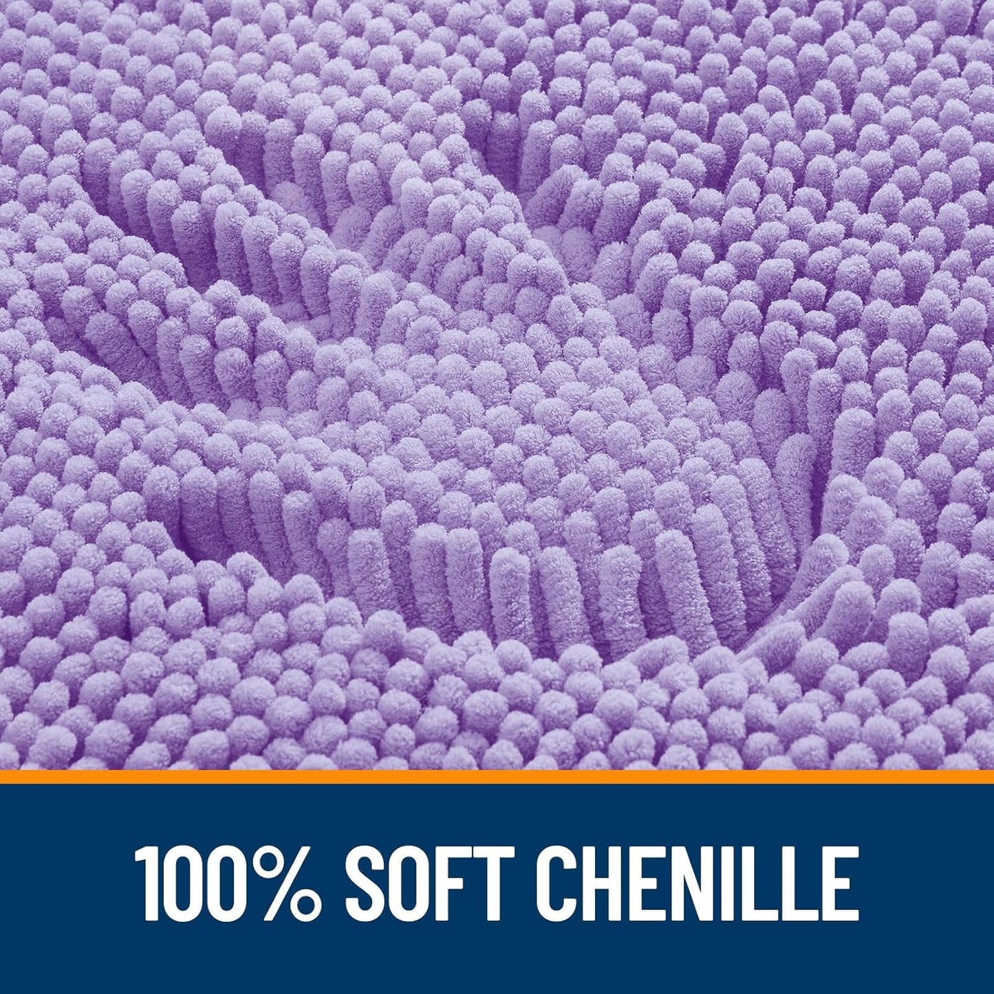 OLANLY Bathroom Rugs 59x20, Extra Soft Absorbent Chenille Bath Rugs, Rubber Backing Quick Dry, Machine Washable Bath Mats for Bathroom Floor, Tub and Shower, Home Decor Accessories, Lavender
