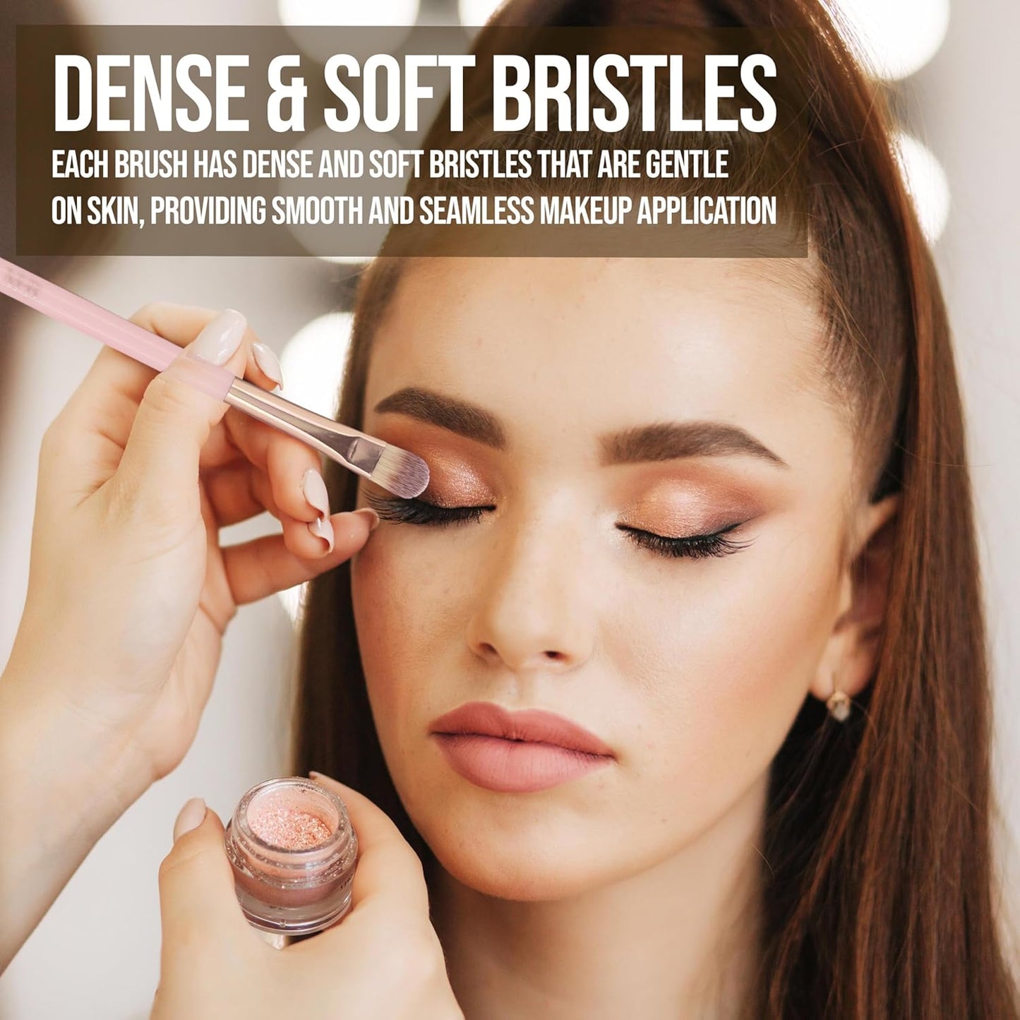 15pc Beauty Set - Beautiful Makeup Brush Collection with Beauty Blenders, Spoolie and Storage Tumbler | Professional Cosmetic Brushes For Seamless Makeup Application