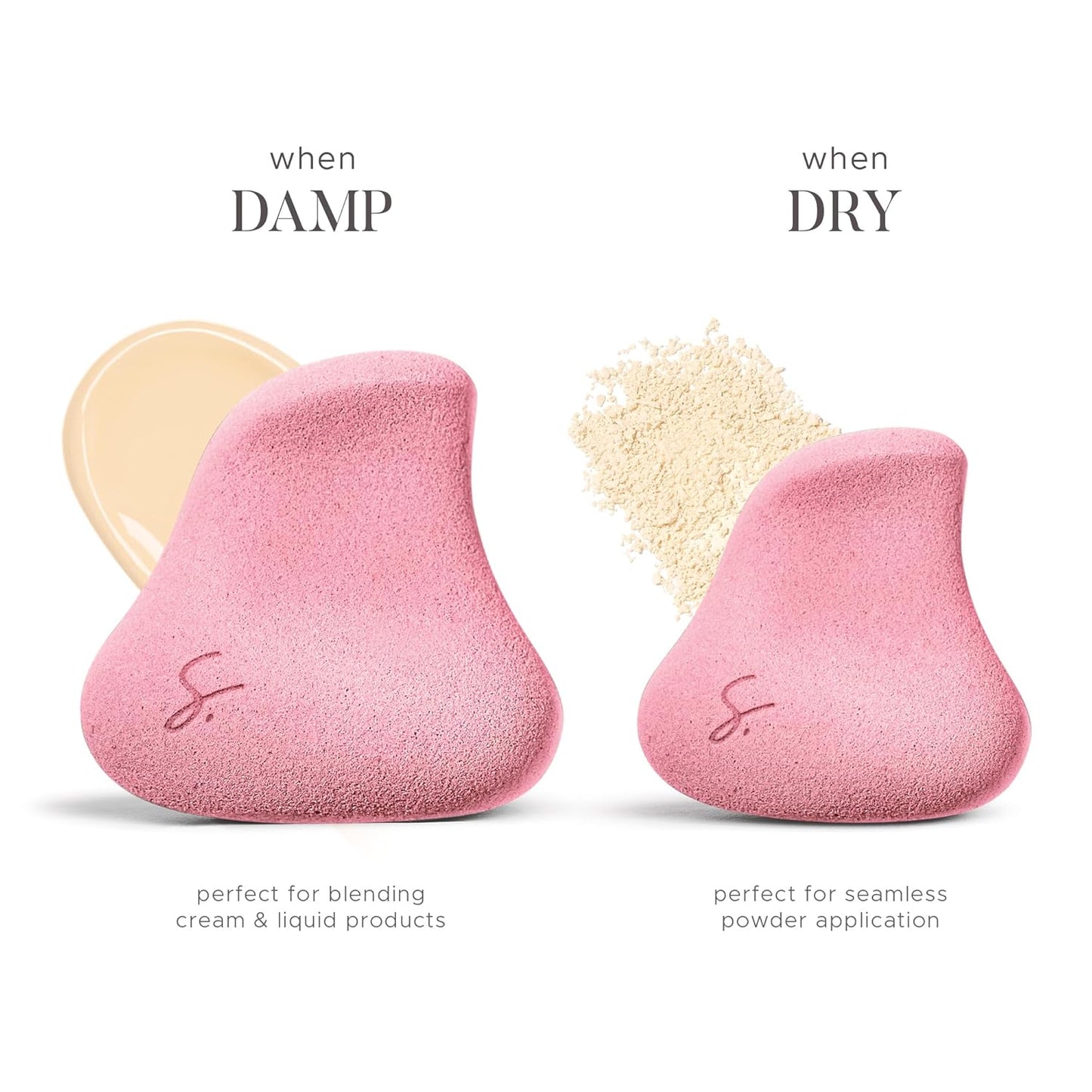 Original Beauty Blender Makeup Sponge Applicator for Powder, Cream & Liquid, Beauty Tools Puff, Streak Free Application, Vegan, Cruelty Free Made in USA, Pink