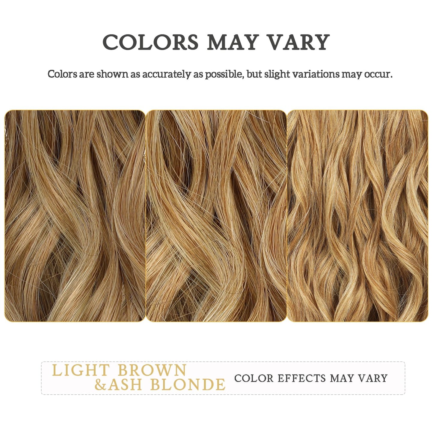 Clip in Hair Extensions, 6 PCS Natural & Soft Hair & Blends Well Hair Extensions, Lonng Wavy Hairpieces(24inch, 6pcs,Golden Blonde)