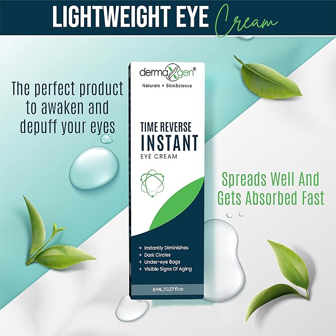 Puffy Eye Treatment Time Reverse Instant Anti-aging Eye Cream New Advanced Formula - Visibly Reduce Under-eye Bags, Wrinkles, Dark Circles, Fine Lines & Crow's Feet Instantly - 8ml