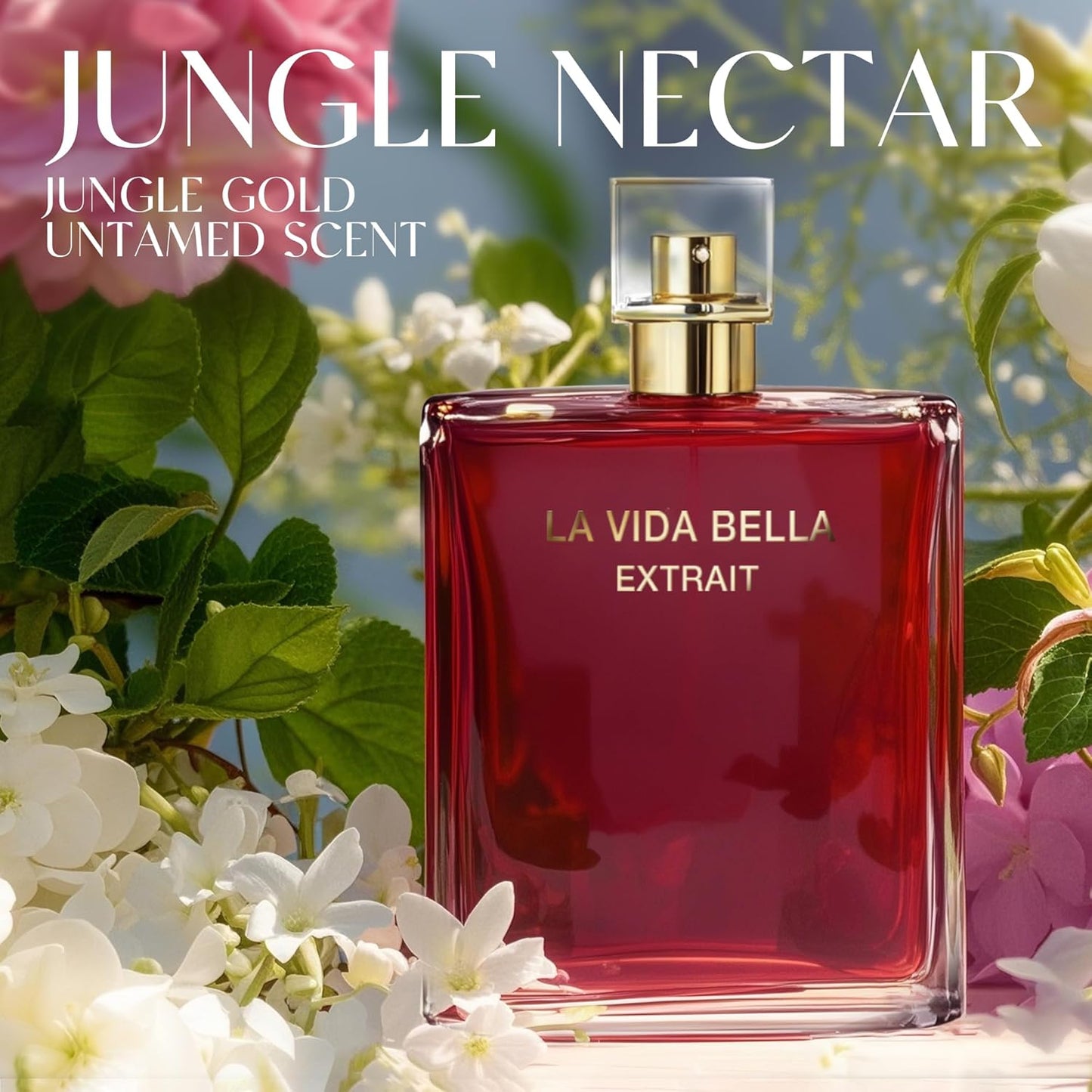 La Vida Bella Extrait Women Perfume 3.4Fl Oz Eau de Parfum Spray with Raspberry, Pink Pepper & Bergamot - Sugary Rush & Citrusy Notes Fragrance Daytime & Casual Use(2 Pack)