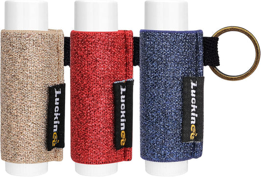 Lip Balm Keychain - Shinny Chapstick & Lipstick Holder - Tight Elastic Holder for Fat & Slim Lip Balms