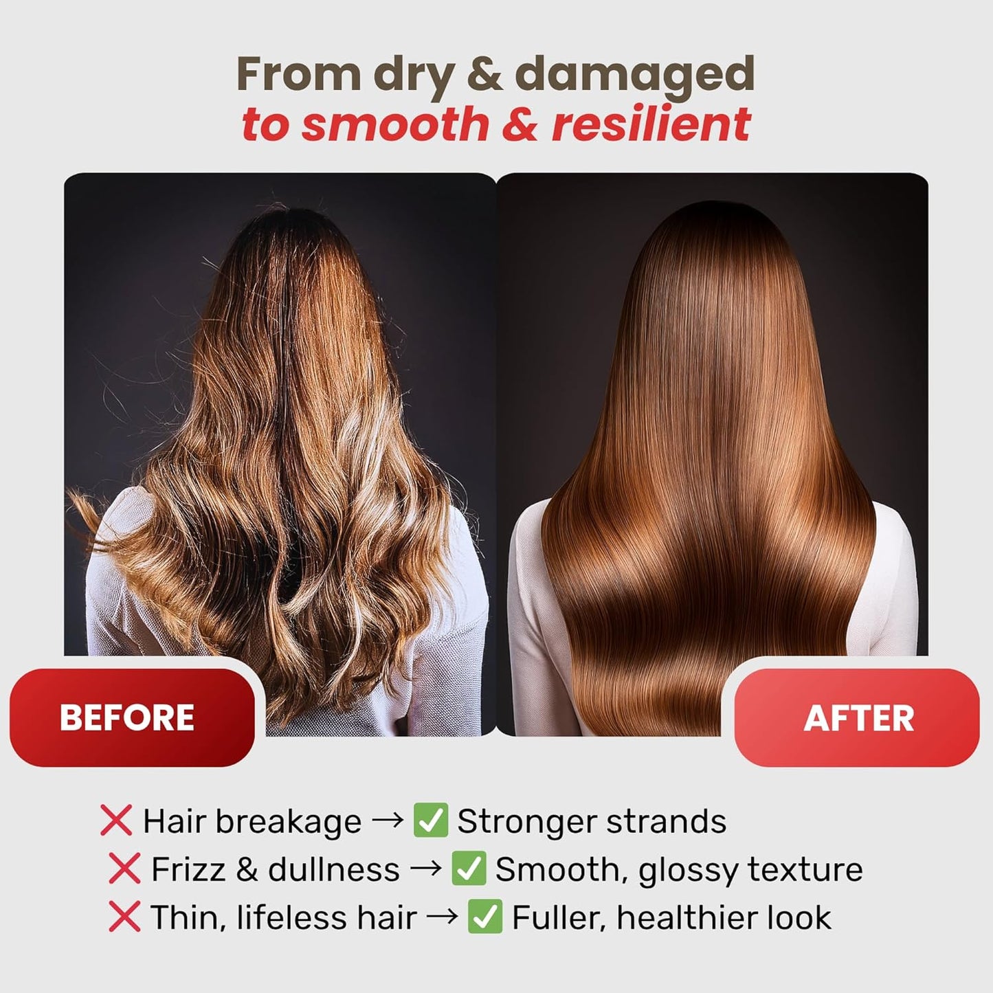 CLARIMOND Collagen Booster Hair Loss Treatment | Vitamin E Growth Shampoo | Hair Growth Vitamins for Curly, Thick, or Fine Hair | UV Protection | Hydrating & Strengthening | Paraben & Sulfate Free