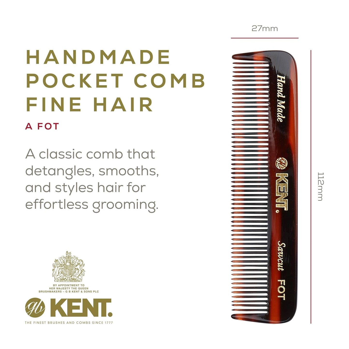Kent Beard & Mustache Grooming Kit Includes BRD2 White Boar Bristle Beard Brush, 81T Handmade Sawcut Comb, and FOT Fine Tooth Beard Comb for Men’s Care