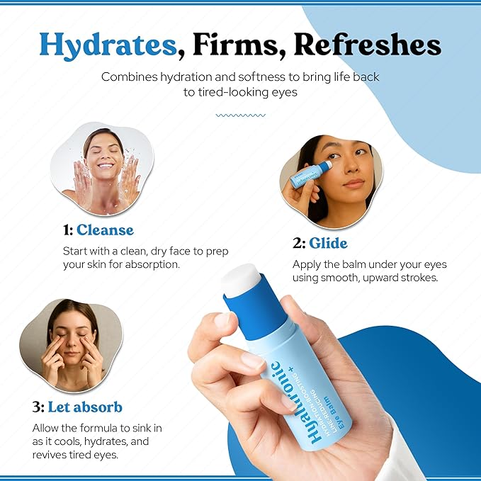 BellaBLISS Hyaluronic Eye Balm Reduces Anti-Aging Dryness and Fine lines, Hydrating - under eye cream - Made in korea 0.35 oz / 10 g - Pack of 1