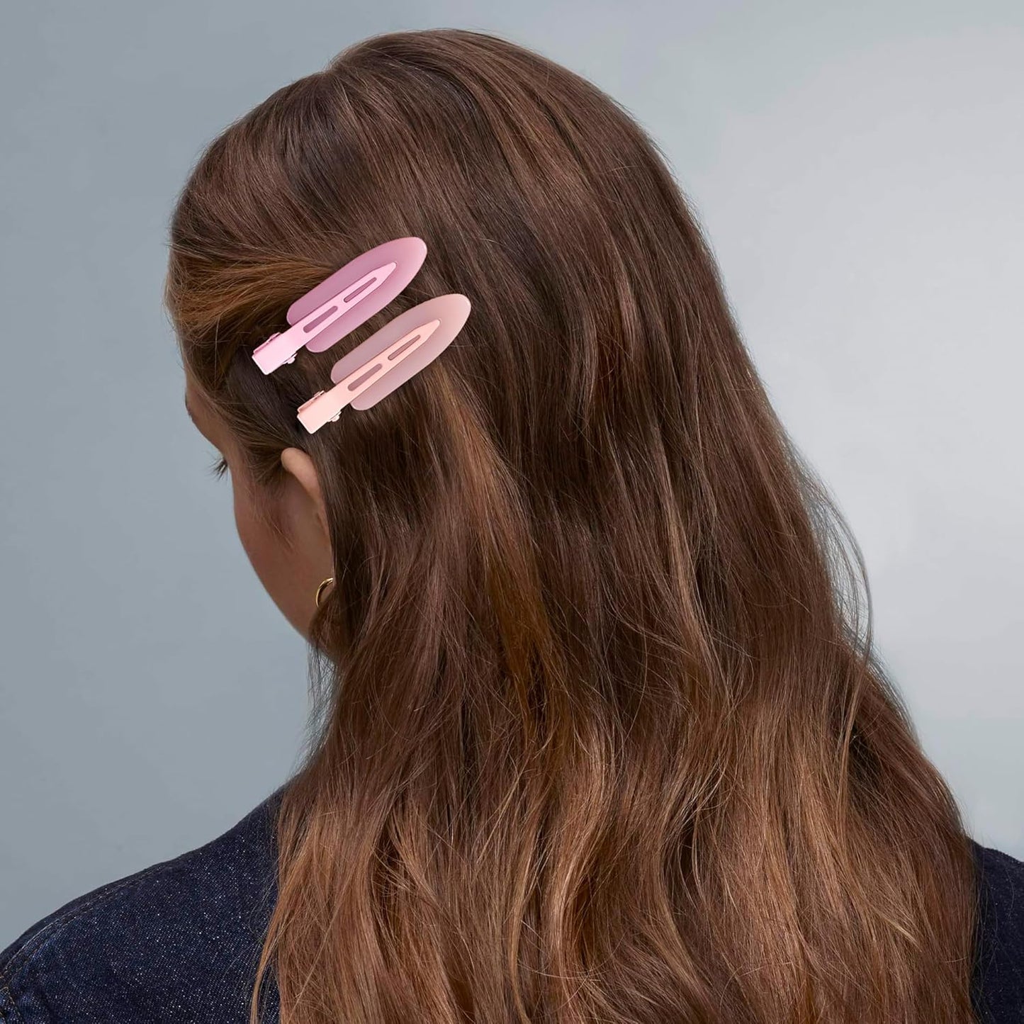 10 Pcs Creaseless No Crease No Bend Flat Hair Clips For Styling Non Slip Makeup Clips For Women Salon Hairstyle,Jelly Orange Pink Rose Red