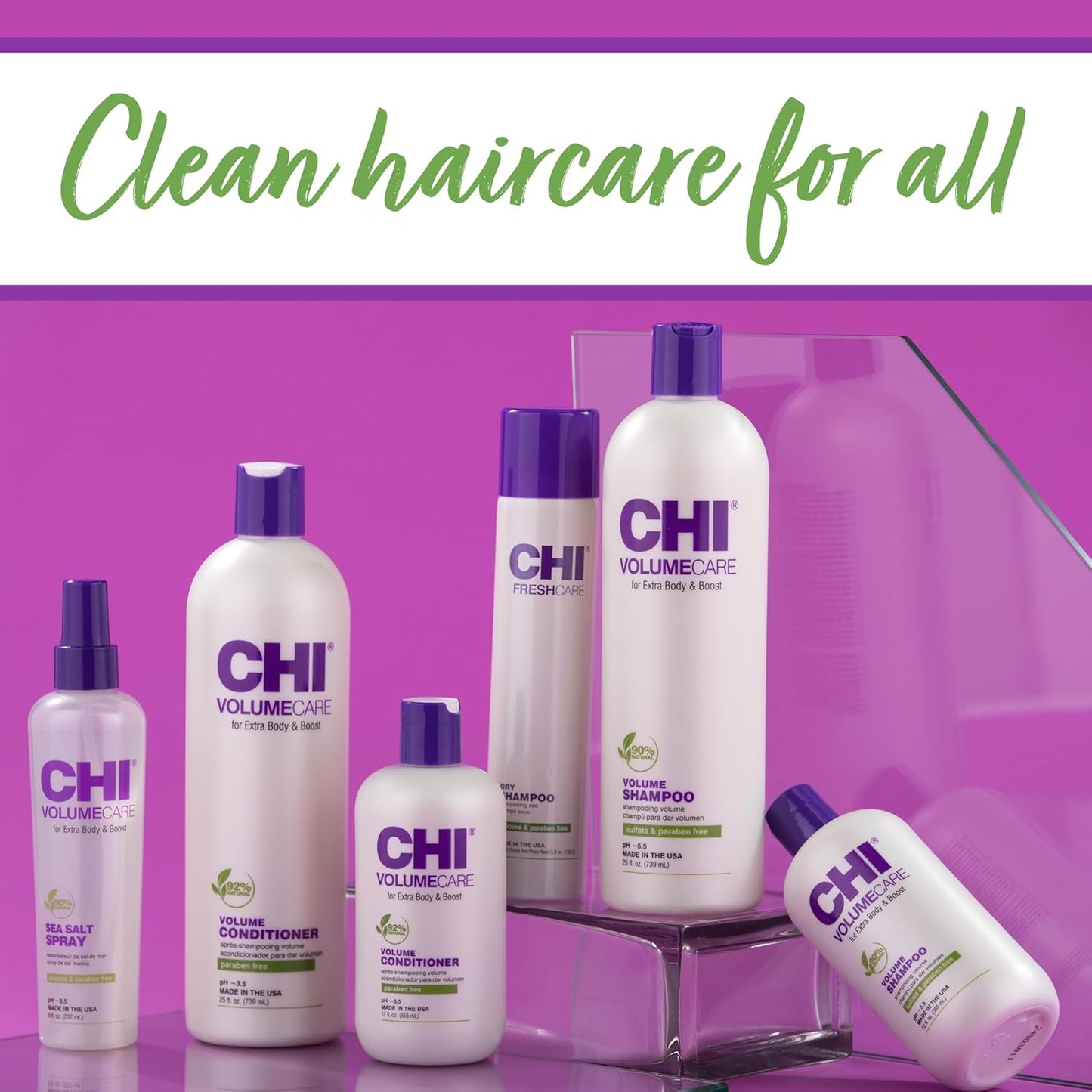 CHI VolumeCare Volumizing Conditioner, Increases Volume on Thin, Fine, or Flat Hair, Moisturizing Formula, Sulfate, Paraben, & Cruelty-Free, 12 Oz