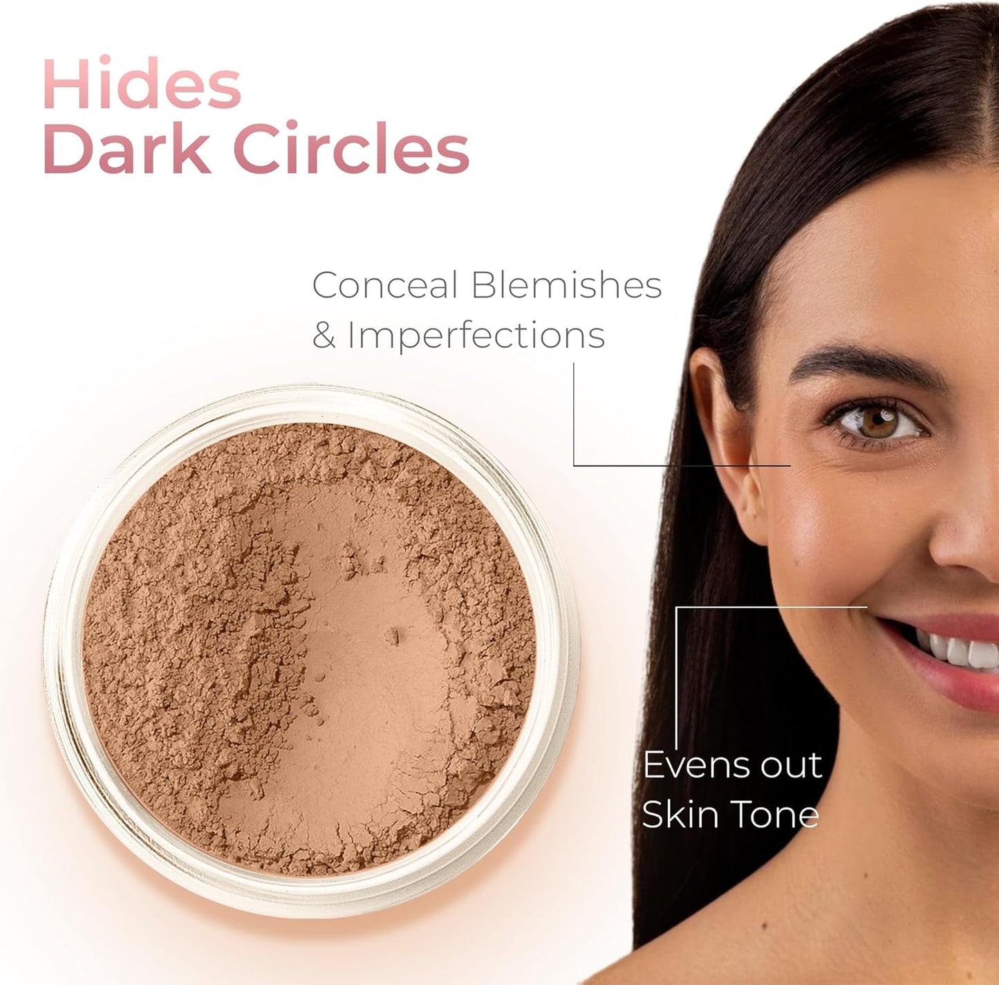 TIMELESS LOOK KIT (COCOA) Full Size Mineral Makeup Set Matte Foundation Bare Face Sheer Powder Cover