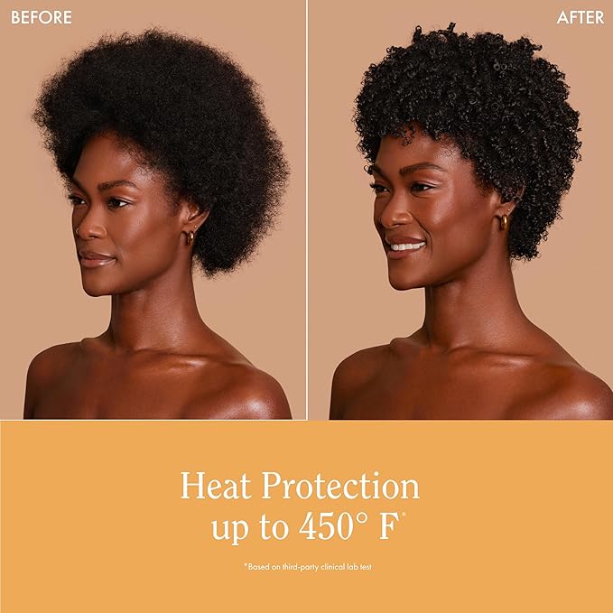 Rizos Curls Heat Protection Multivitamin Leave-In, Protects Up to 450°F, Reduces Frizz, Repairs Hair with Vitamins & Amino Acids, Adds Natural Shine