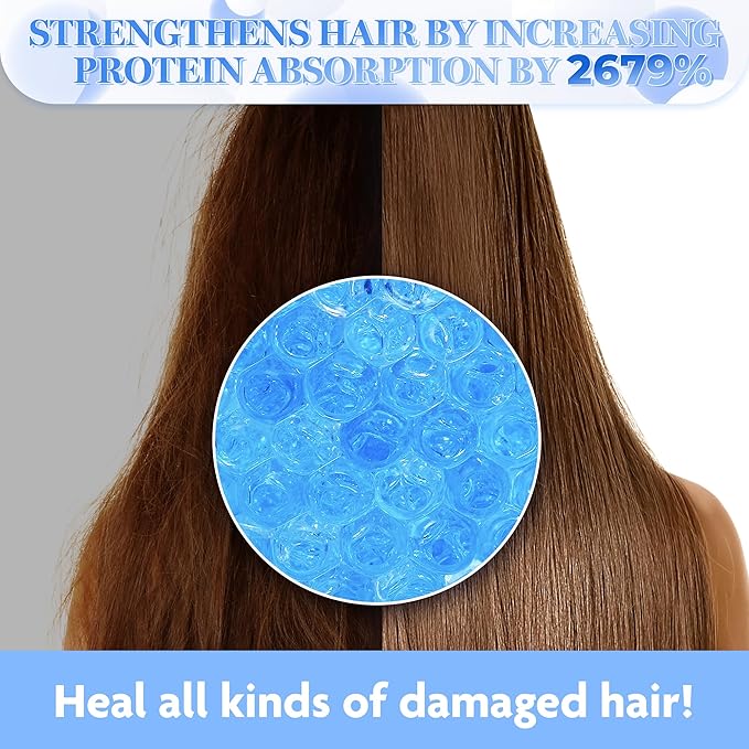 HAIR PLUS Velvet Protein Bond Nutri Injection Ampoule | Leave in Conditioner for Women & Men | For Frizzy and Damaged Hair | Smoothing Serum for Hair | Hair Moisturizer (70ml, 2.37fl oz)