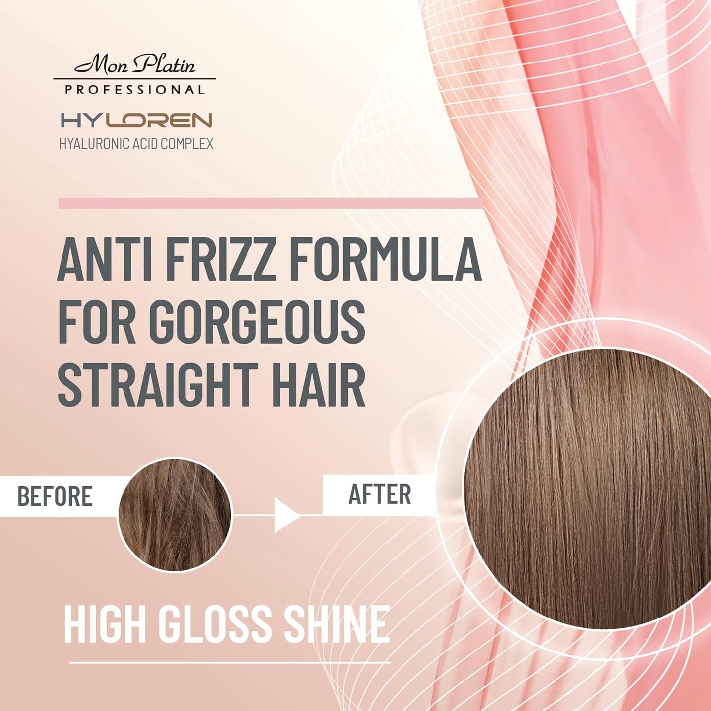 Mon Platin Professional Mon Platin Dream Hair Blow Dry Heat Protection Spray for Straightened Hair -Ultimate Hair Control with Anti-Frizz Formula, BLOND MASK Hyaluronic Acid Complex, Gloss Shine