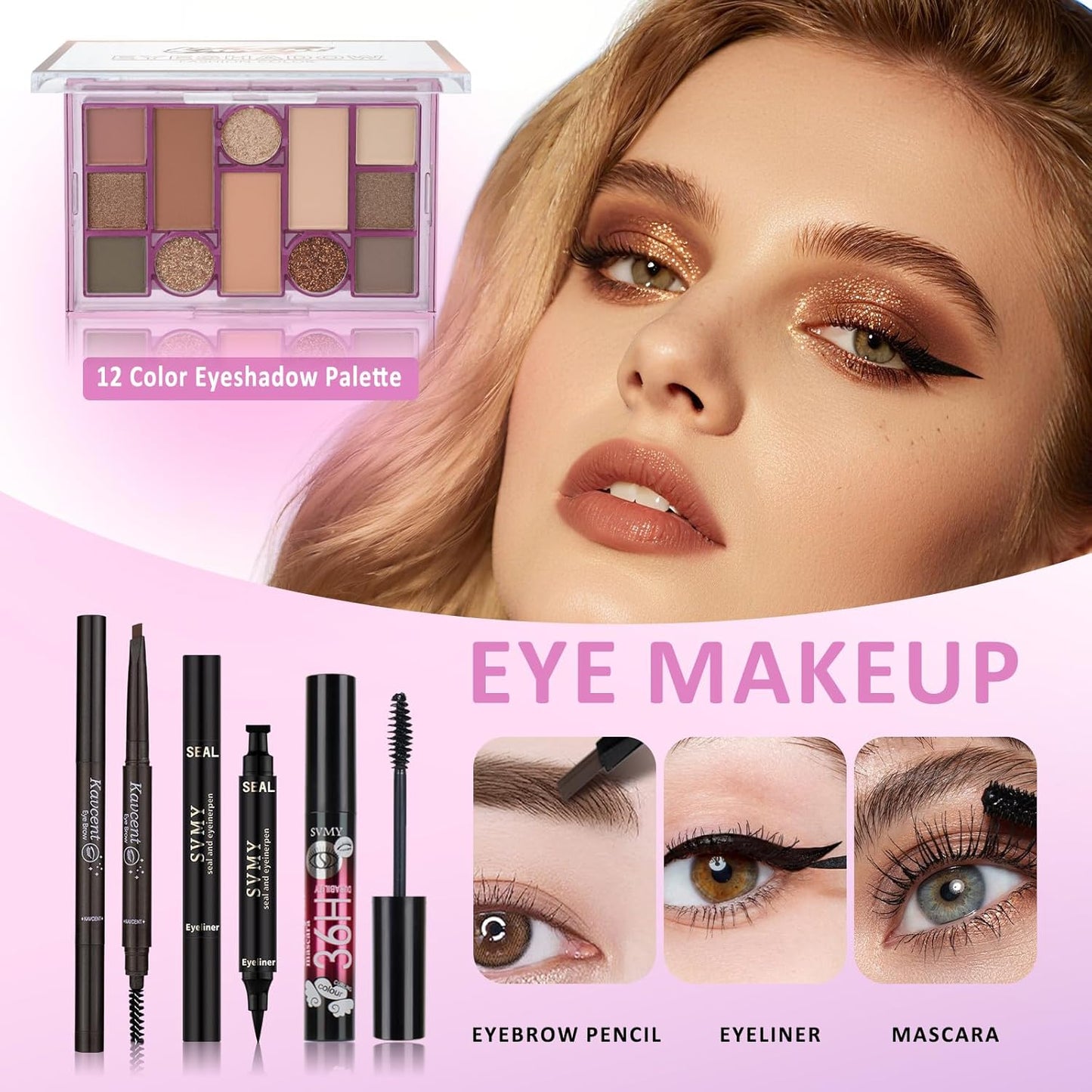Makeup Kit for Teens Women full Kit Makeup Set for Teens girls Foundation Eyeshadow Palette Makeup Gift Set for Women Teenagers Christmas Makeup kits for Teen Girls Gifts