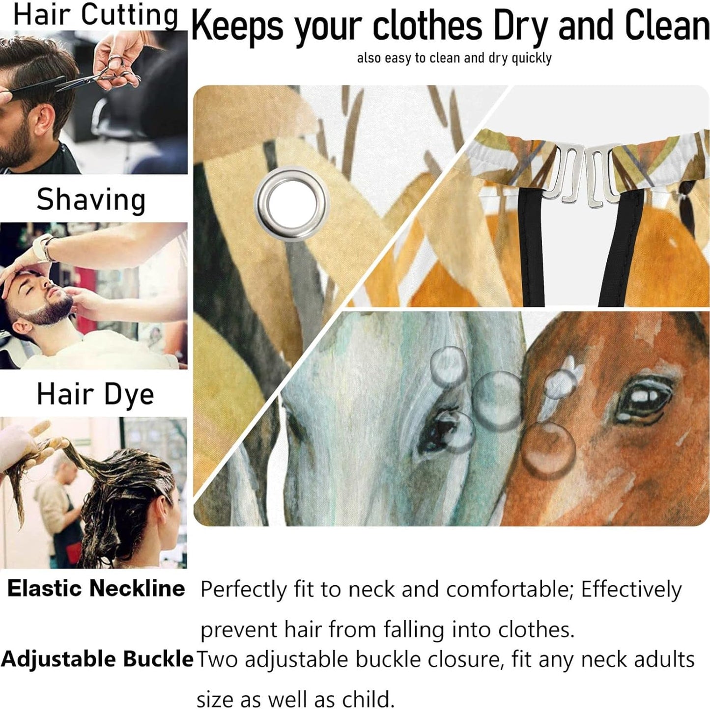 visesunny Professional Barber Cape Polyester Hair Cutting Clippings Catcher Grooming Cape Apron for Shaving Trimming For Men