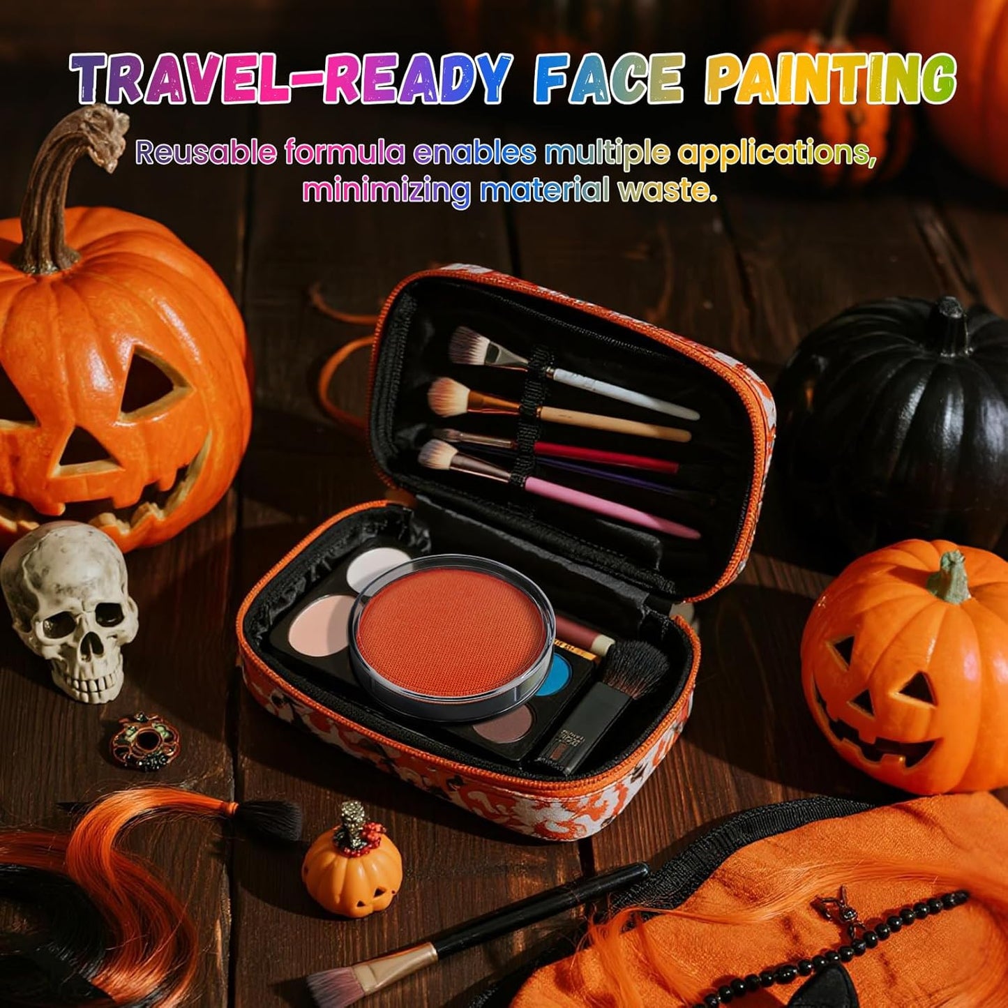 Orange-red Face Paint, Water Based Facepaint, Non Toxic Orange-red Body Paint, High Pigment Face Painting for Halloween, Easter, Themed Parties, Cosplay 1.06 Oz.