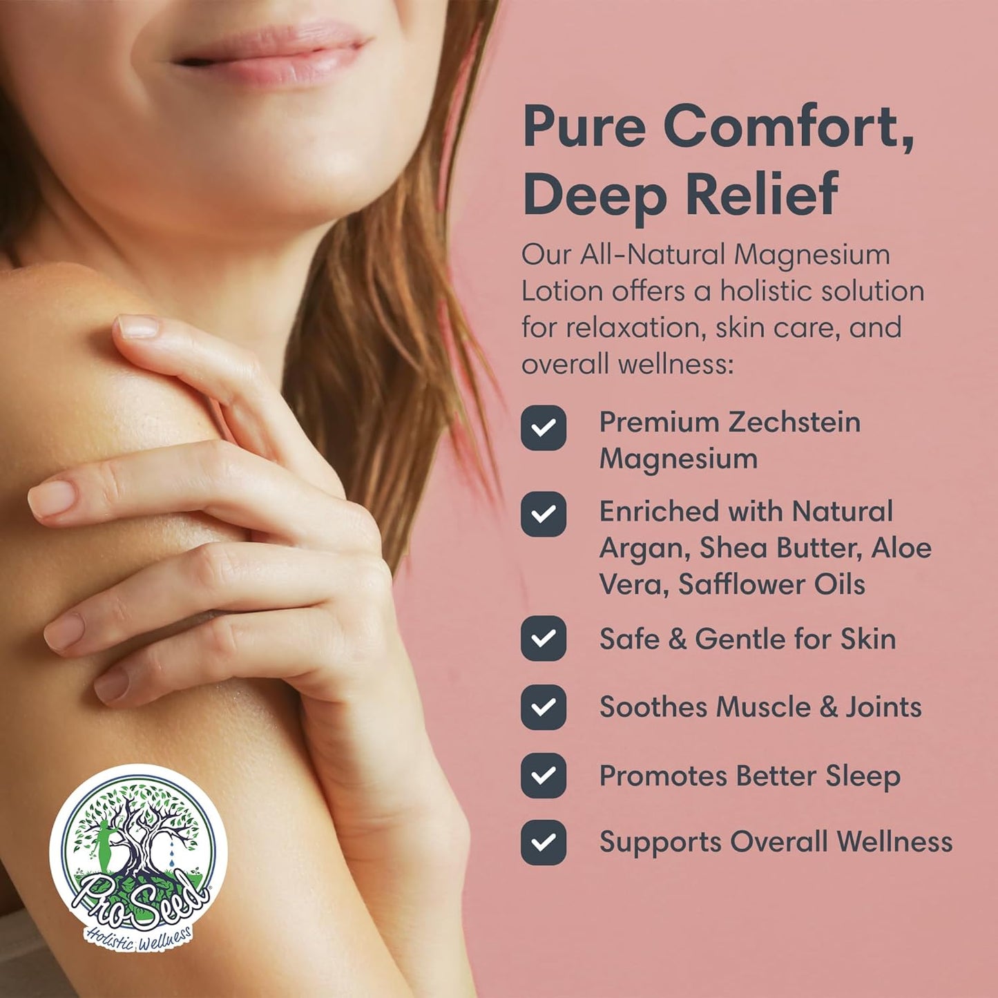 Handmade Organic Lavender Magnesium Lotion - Body Rub for Bedtime Care - Essential for Kids, Pregnant Women, Toddlers & Moms - Moisturizes & Hydrates Legs, Feet & Body - 2oz Glass Jar